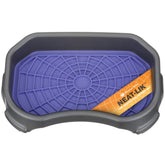 Neater Pet Brands Neat-LIK in-tray setup keeps floors clean during meals.