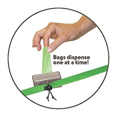 Neater Bags dispenser clips to any leash for convenient on-the-go refills.