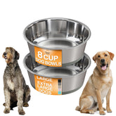 Neater Pet Brands stainless steel dog bowl with non-slip base keeps meals stable on floors.