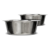 Neater Pet Brands two stainless steel dog bowls on floor for everyday meals.
