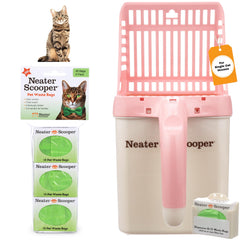 Neater Scooper standard cat litter scoop with dispenser keeps waste contained for cleaner floors.
