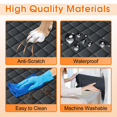 NECKORY easy-install dog car cover simplifies setup with anchors, buckles, and zippered access