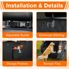 NECKORY SUV cargo liner anti-slip backing keeps pets secure during turns.