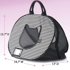 NECOICHI carrier ventilation front-view highlights kitty head-shaped ventilation hole