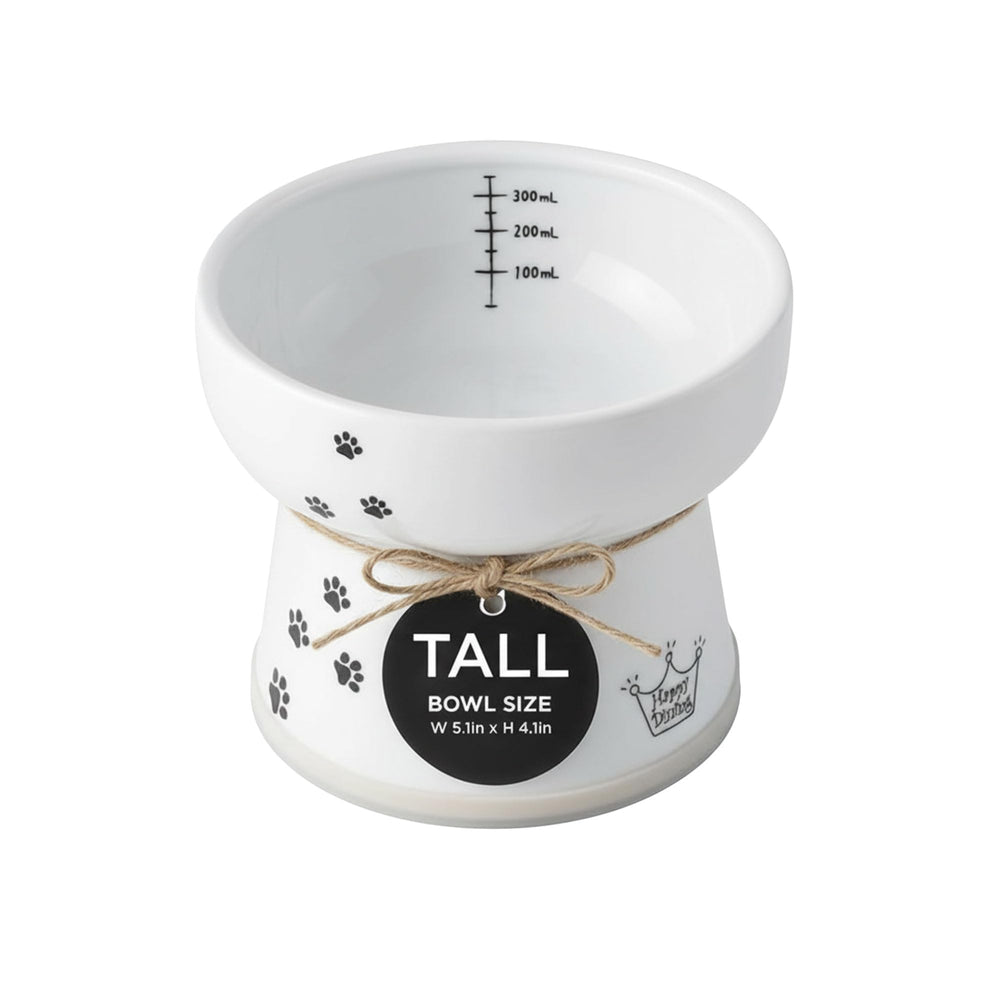 NECOICHI raised cat water bowl elevated-design supports comfortable drinking posture