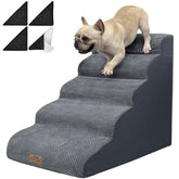 Necrely 5-Step Dog Stairs top view shows stable entry for high beds.