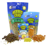 Needzo alimento y calcio para cangrejo ermitaño, ideal para una dieta variada.