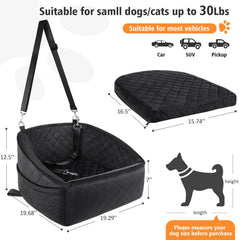 NEEZUKAR dog car seat rear-seat installation demonstrates versatile placement