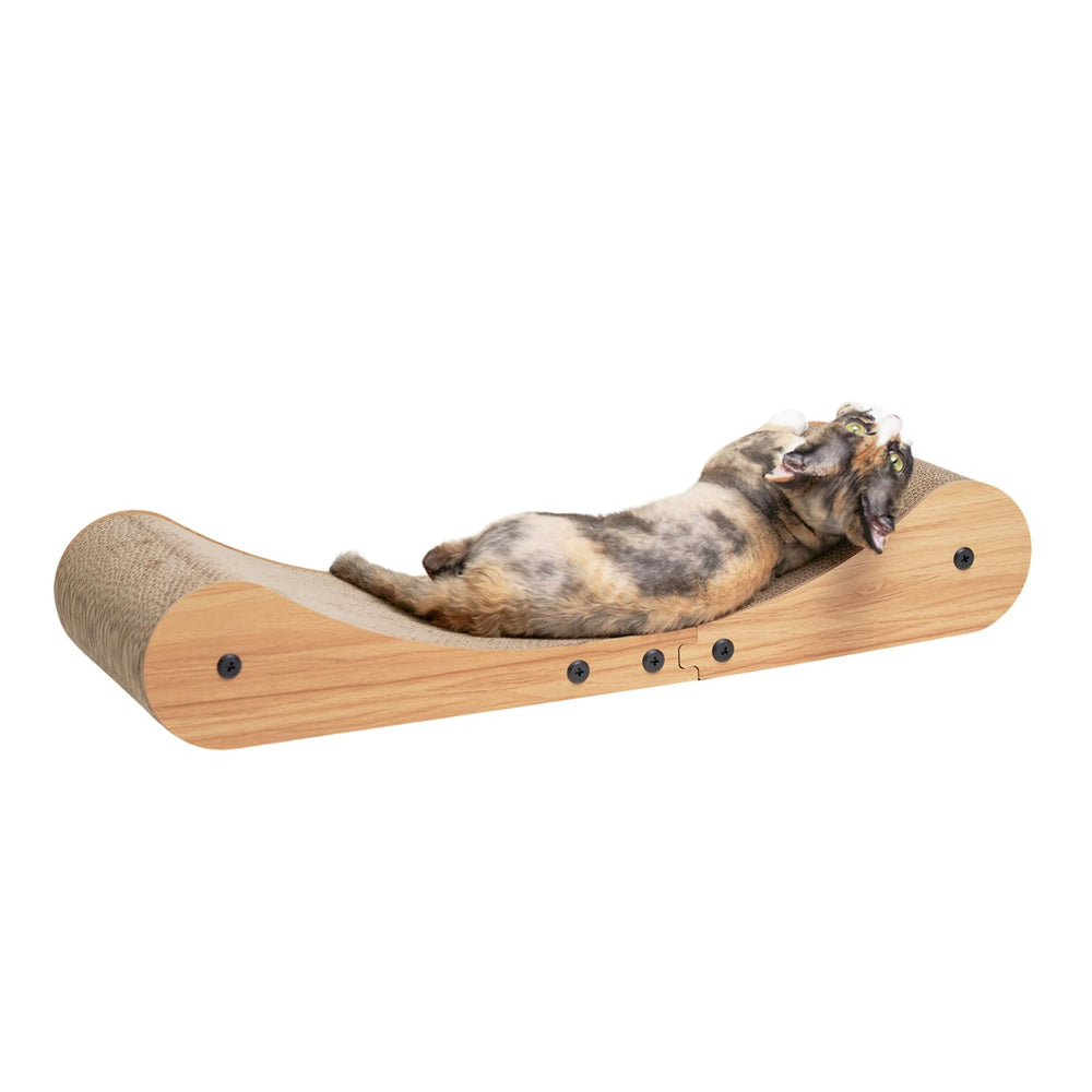 Nekosan cat scratcher bed 27-5 inch lounge offers roomy lounging and scratching.