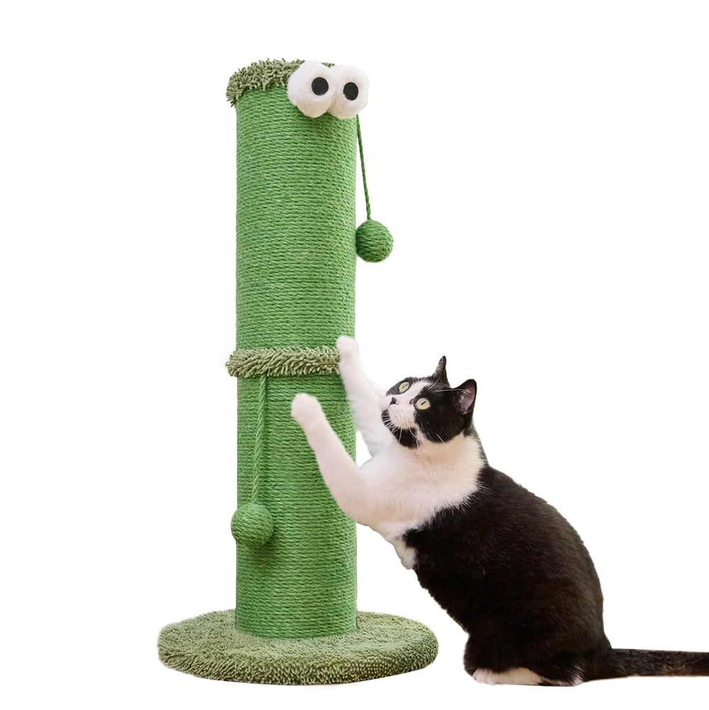 Nekosan cat scratching post 34inch tall side view for extended scratching