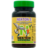Nekton E Vitamin E bird supplement packaging shows compact 70g size for easy storage.