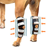 NeoAlly 3-in-1 rear leg hock brace interior view emphasizes breathable neoprene comfort.