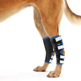 NeoAlly dog leg brace curve design secures hind hock for comfortable wear.