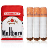 Nestpark Muttboro Doggy Cigs Toy closeup shows plush texture for engaging playtime.