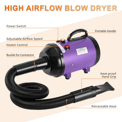 NestROAD dog dryer four nozzles for versatile grooming styles