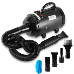 NESTROAD dog dryer front view shows compact design for quick at-home grooming.