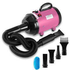 NESTROAD pink front view shows high-velocity dog dryer for quick grooming