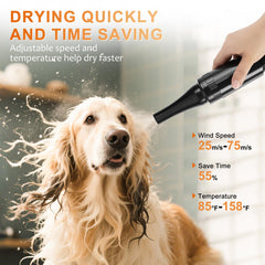 NESTROAD pink dog dryer with nozzle set enables versatile styling for all breeds