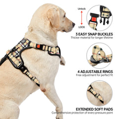 Nestroad no pull harness front and rear clips support controlled walks