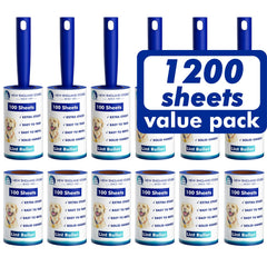 New England Stories lint roller 1200 sheets pack for quick pet hair removal on fabrics