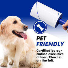 New England Stories lint roller dual-color tear sheets show where to peel for efficiency