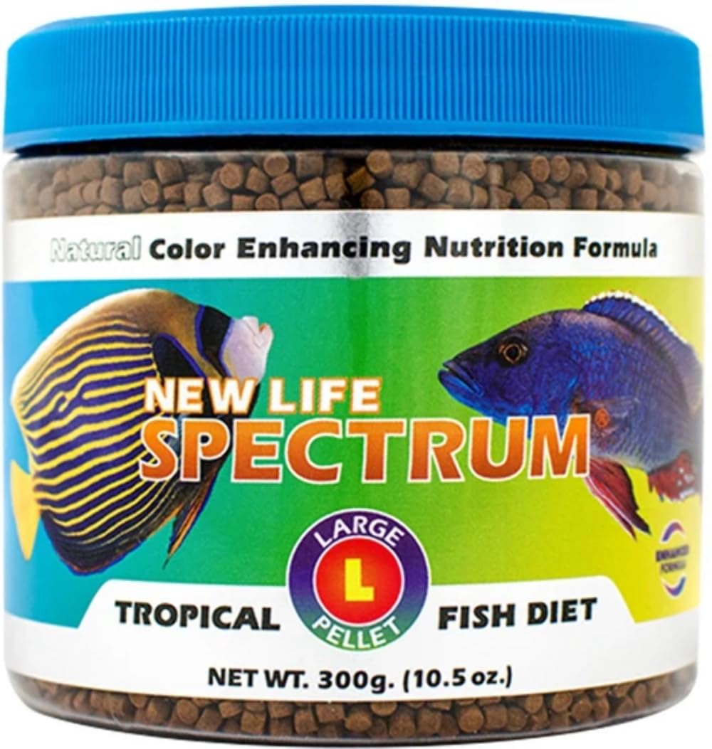New Life Spectrum Large 300g Naturox Series jar with 3 mm pellets enhances color and digestion