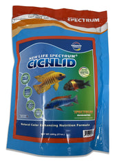 New Life Spectrum Naturox Cichlid formula 600g bag with 1mm sinking pellets for all life stages