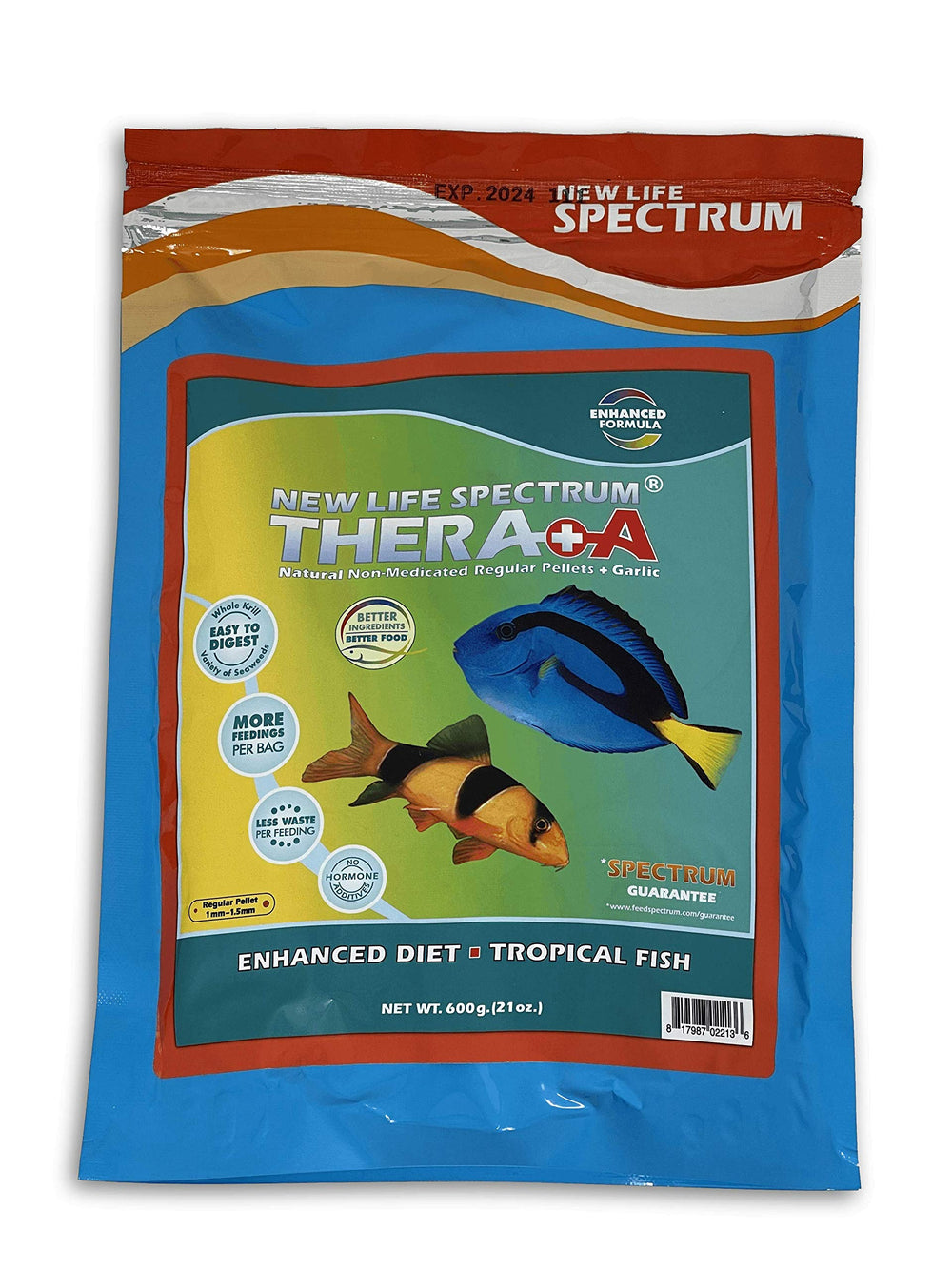 New Life Spectrum Thera+A 1mm pellets in bowl for color and health support