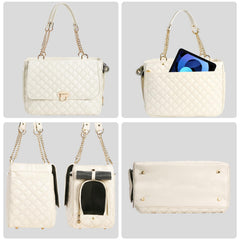 NewEle fashion dog purse PU leather close-up shows durable material