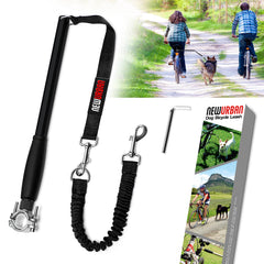 NEWURBAN Hands Free Dog Bike Leash installation demonstrates quick setup for seamless rides.