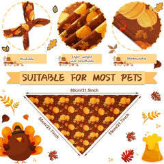 Newwiee Thanksgiving dog bandana featuring maple leaf pattern for celebrations