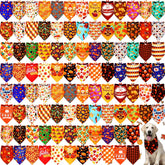 Newwiee Thanksgiving dog bandana with pumpkin design for festive photos