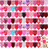 Newwiee Valentine dog bandanas collection displays 100 pcs for versatile pet styling.