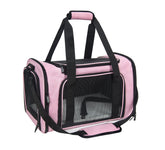 NextFri soft sided carrier medium pink folded for compact storage and travel