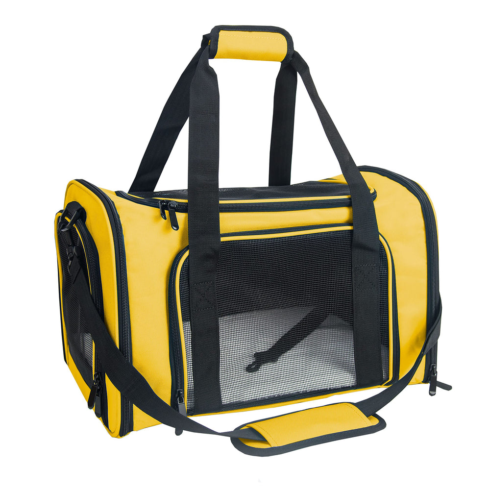 NextFri soft-sided carrier front-entry design offers easy access during travel