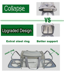 NextFri soft-sided pet carrier mesh-ventilation promotes airflow for comfy journeys.