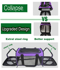 NextFri under-seat-compatible pet carrier fits cabin space for travel.