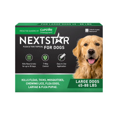 NEXTSTAR 30-day topical protection for dogs, offering long-lasting fleas and ticks defense on coat.