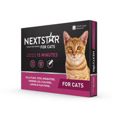 NEXTSTAR flea and tick bottle ready for quick protection on cats