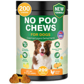 NEXZL 200 chew no poo chews bottle showing easy daily dosing for dogs