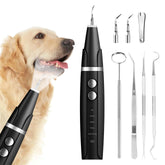 Ni-SHEN dog teeth cleaner front view shows a sleek black device for tartar control
