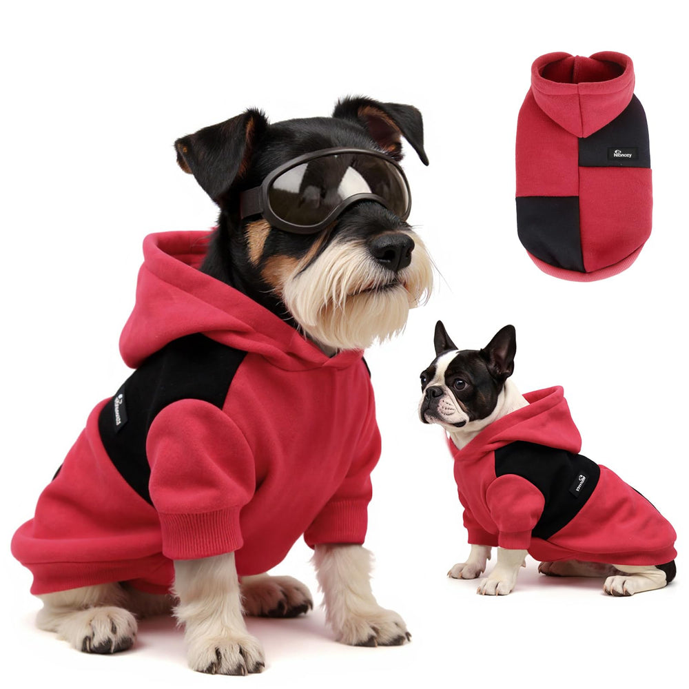 Nibnozy dog hoodie fleece lining close-up showing warm insulation for chilly walks.