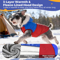 Nibnozy waterproof dog jacket shows outer shell that keeps dogs dry in rain.