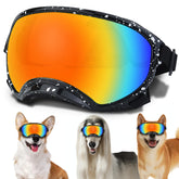 NICERINC PET medium dog sunglasses front view showing secure fit and UV protection.