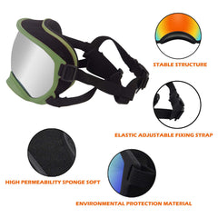 NICERINC PET Winproof dog sunglasses featuring foam pad contact area