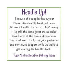 NickerDoodles soft baked treats close up, gentle texture for pills.