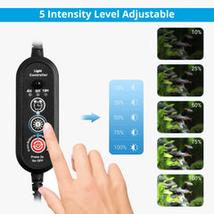 NICREW LED Aquarium Light multicolor-LEDs deliver 13 preset colors for mood-enhancing scenes.