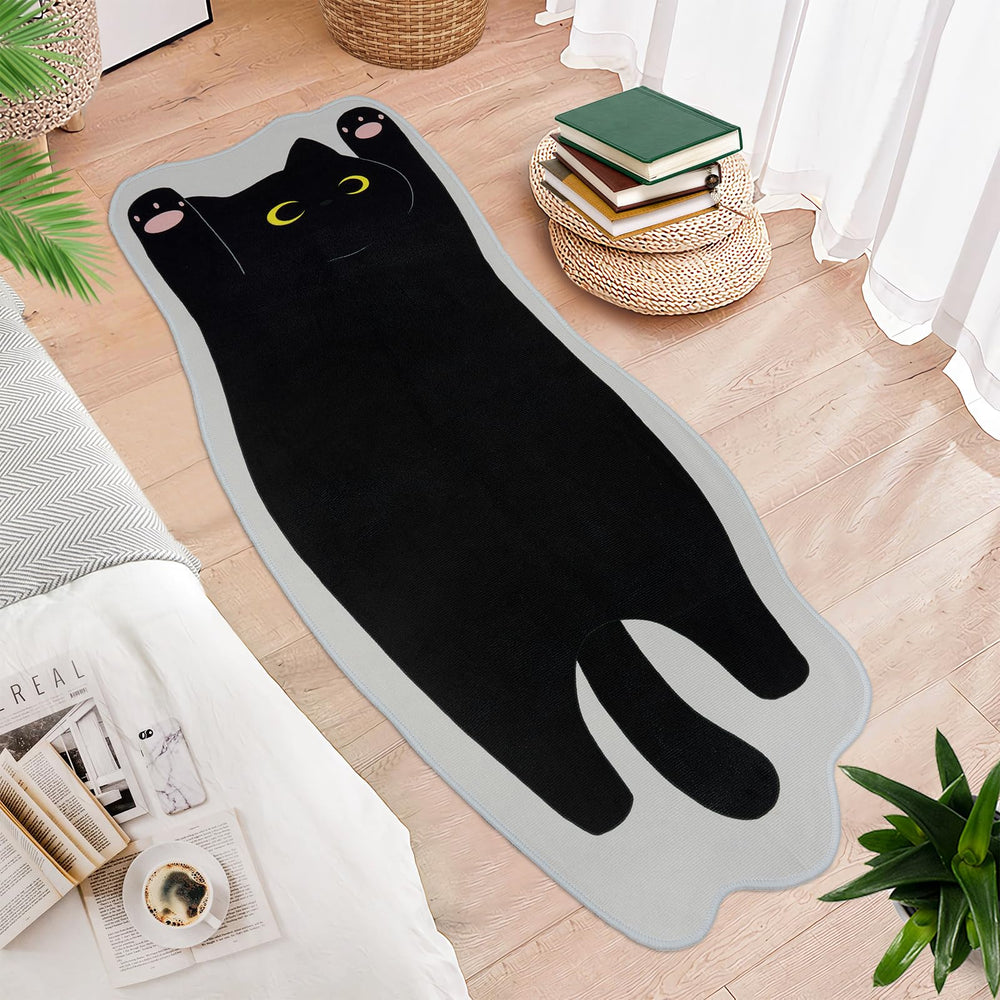 NIGOWAYS Cat Mat with stretched-cat design adds welcoming indoor charm at entrances.