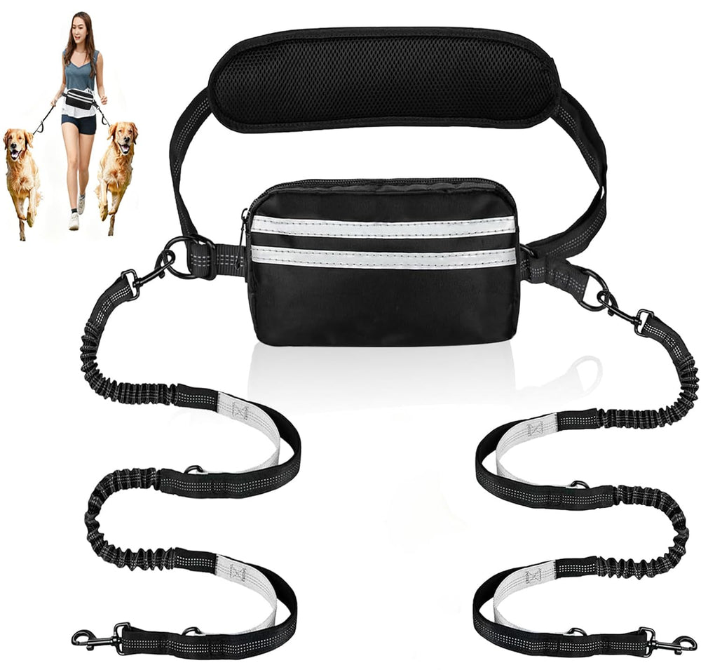 NimbiePets hands-free dog leash waist belt for hands-free walking and comfortable support.