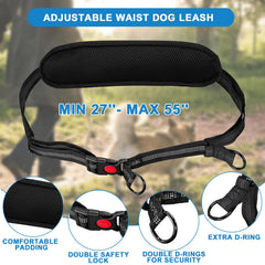 NimbiePets two-dogs leash with dual handles for better control on multi-pet walks.